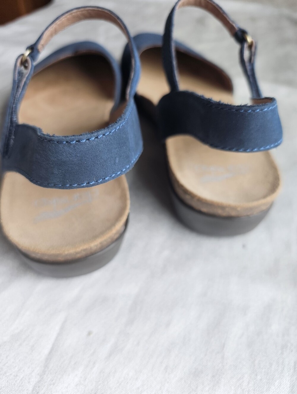 Dansko ROWAN Milled Nubuck Mary Jane Sandals in Navy Sz EU39/US8.5-9 - Picture 4 of 14